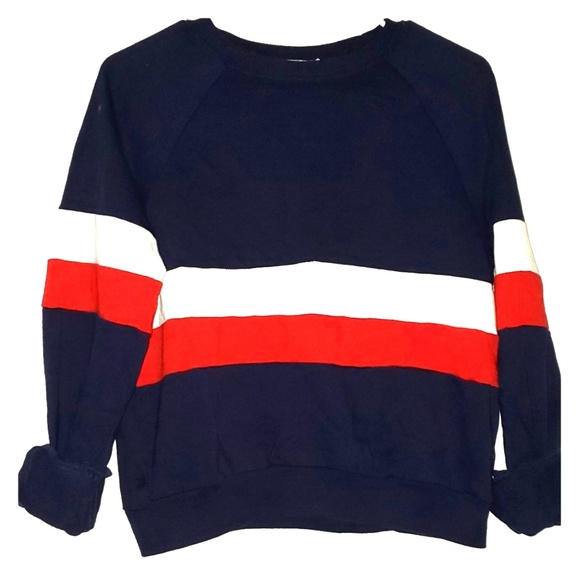 Heart & Hips Sweaters - Navy, Red& White Stripe-•Heart & Hips•| Sweatshirt